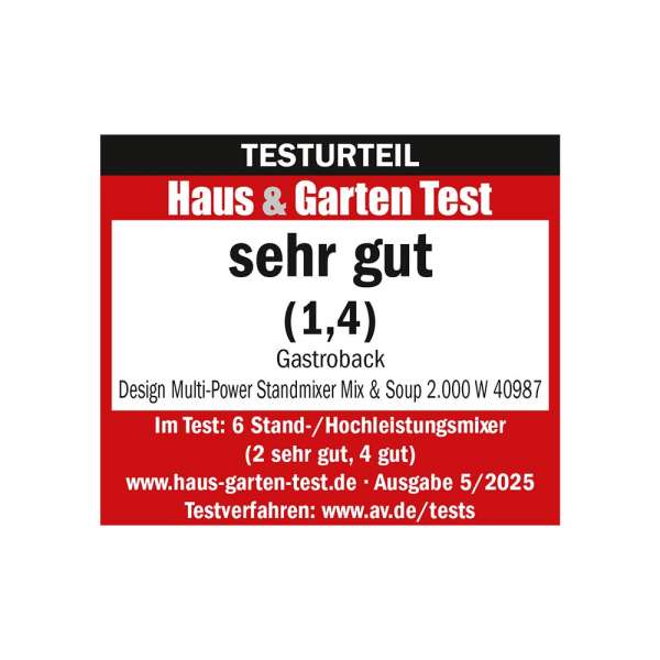 GASTROBACK® Mixer - 40987 - Design Multi-Power Standmixer Mix & Soup 2.000 W