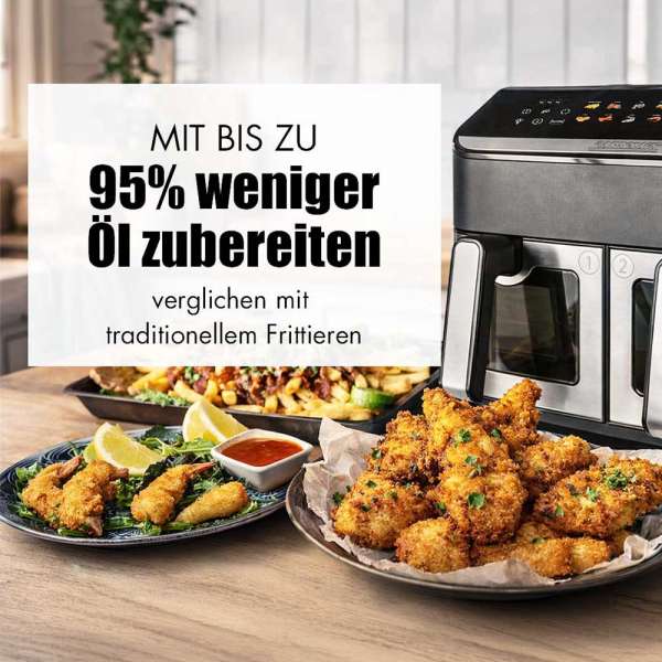Multi-Heissluftfritteuse Duo Family 9 L