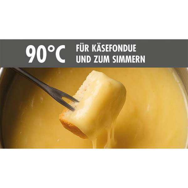 GASTROBACK® Fondue - 42568 - Fondue Multicook 4-in-1 & Kochplatte - 13 teiliges Fondue-Set mit induktiver Bratpfanne und Kochtopf für bis zu 8 Personen