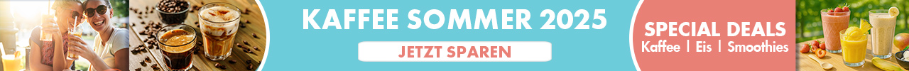 Kaffee Sommer 2025 - Special Deals - Kaffee | Eis | Smoothies - Jetzt sparen und hier klicken