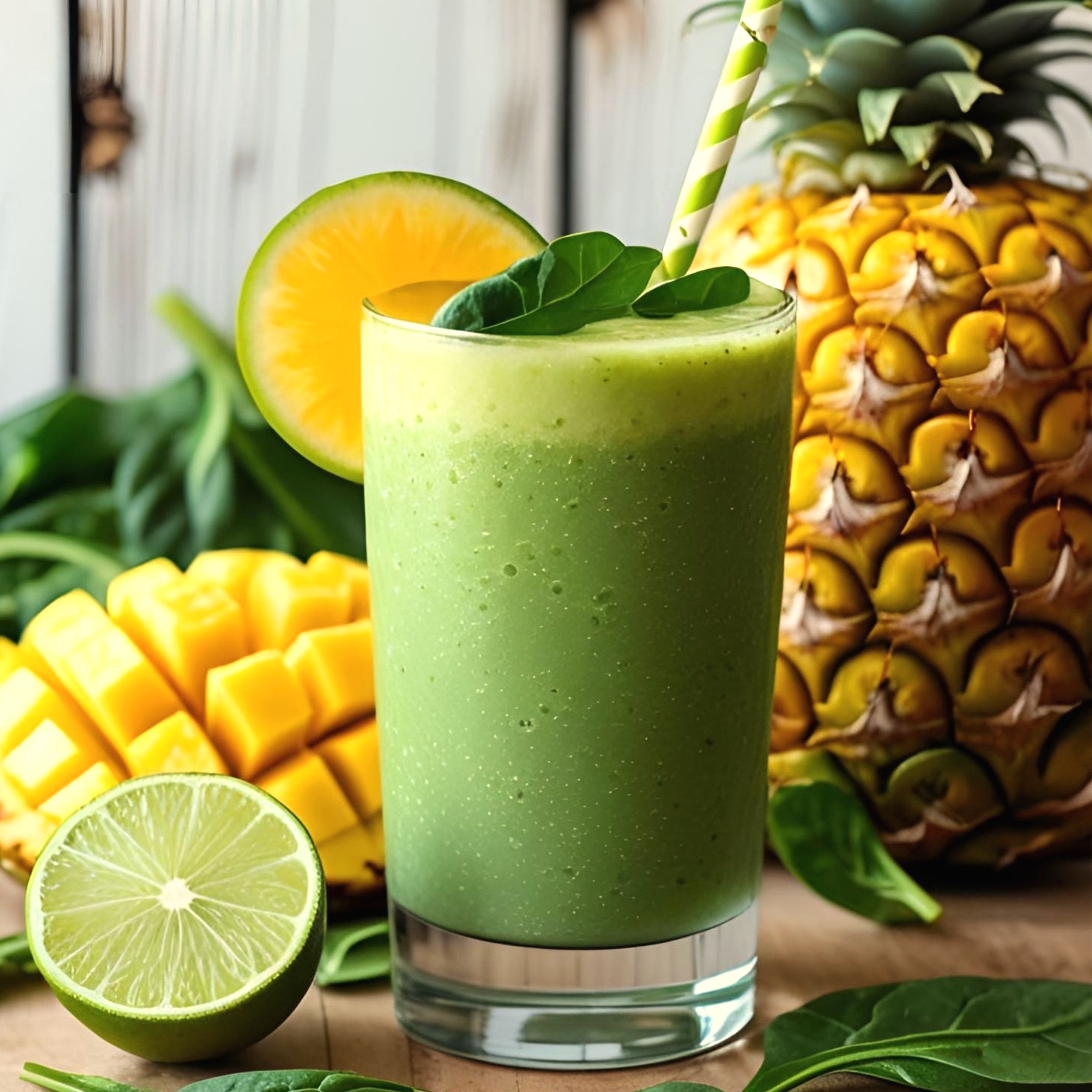 Grüner Smoothie mit Limette, Ananas, Spinat und Mango | GASTROBACK® Entsafter Grüner Smoothie mit Limette, Ananas, Spinat und Mango | GASTROBACK® Entsafter