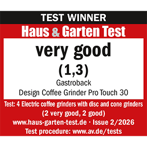 TEST WINNER electric Coffee Grinder - Coffee Grinder - 42644 - Design Kaffeemühle Pro Touch 30 - Haus & Garten Test 6/2023