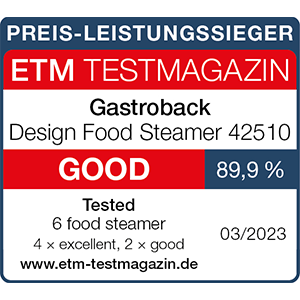 GASTROBACK® Food Steamer - 62510 - Design Food Steamer - ETM Testmagazin 03/2023