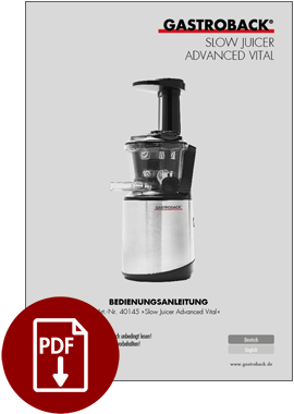 40145 - Slow Juicer Advanced Vital - BDA