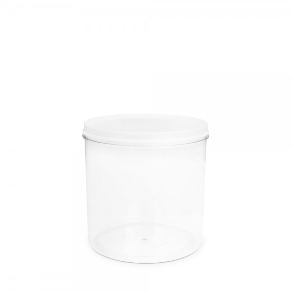 Dose 3,5 l, Dose glasklar,Deckel weiß GKC 3,5