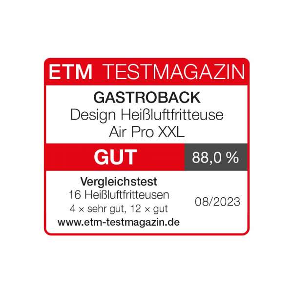 GASTROBACK® Fritteuse - 42583 - Design Heißluftfritteuse Air Pro XXL