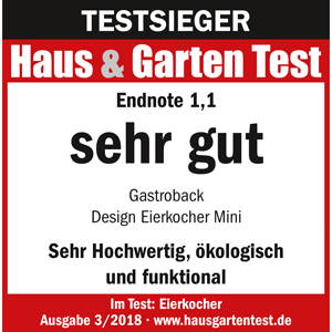 TESTSIEGER Eierkocher - GASTROBACK® Design Eierkocher Mini 42800 - Haus und Garten Test 2018