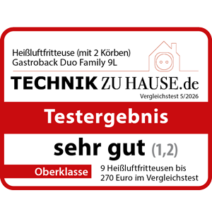 GASTROBACK® Multi Airfryer Duo Family 9 L - 42586 - Technik zu Hause 5/2026 GASTROBACK® Multi Airfryer Duo Family 9 L - 42586 - Technik zu Hause 5/2026