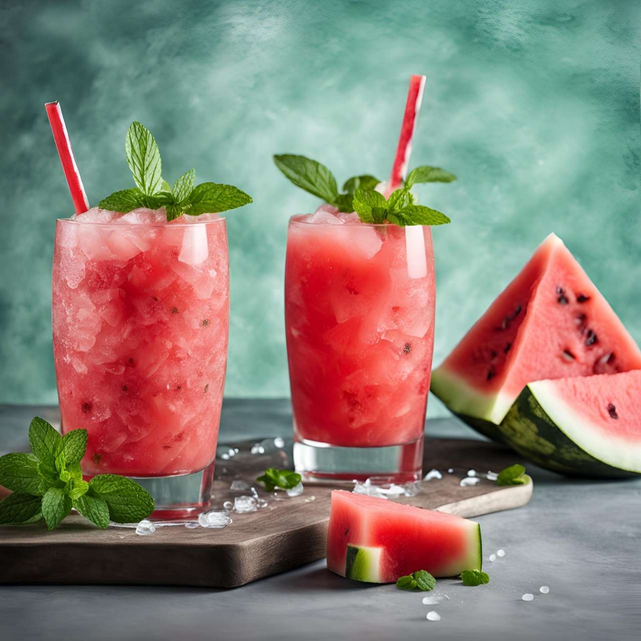 Wassermelone-Minze-Shaved-Ice-Shaved-Ice-Slush-Eis-Granita-Rezepte