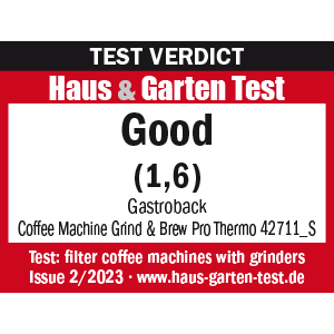 GASTROBACK® Filter Coffee Machine - 62711_S - Coffee Machine Grind & Brew Pro Thermo - Haus & Garten Test 2/2023