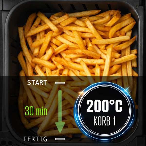 Multi-Heissluftfritteuse Duo Family 9 L