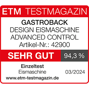 GASTROBACK® Eismaschine - 42900 - Design Eismaschine Advanced Control - ETM Testmagazin 03/2024