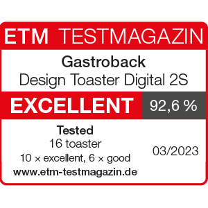 GASTROBACK® Toaster - 42395 - Design Toaster Digital 2S - ETM Testmagazin 03/2023