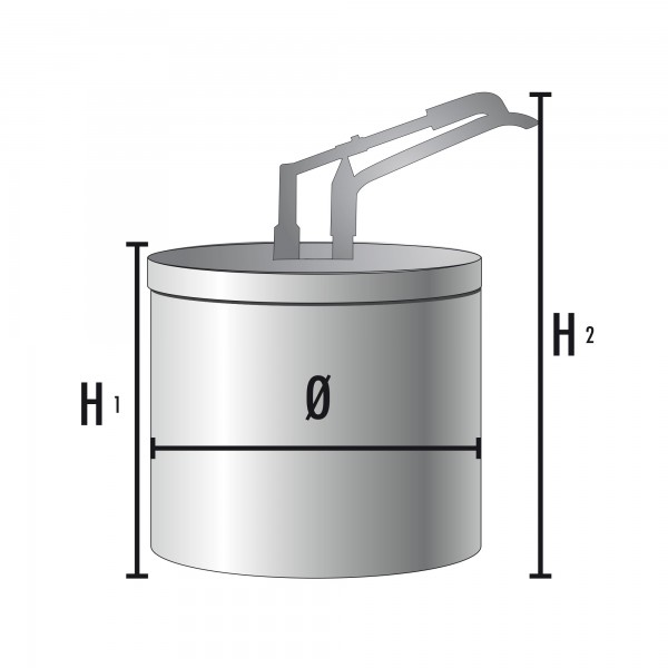 GKC-R-BKA-200 Druckknopfsp. mit Edelstahldeckel