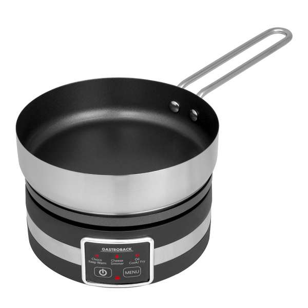 GASTROBACK® Fondue - 42568 - Fondue Multicook 4-in-1 & Kochplatte - 13 teiliges Fondue-Set mit induktiver Bratpfanne und Kochtopf für bis zu 8 Personen
