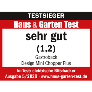 TESTSIEGER Elektrische Blitzhacker - GASTROBACK® Design Mini Chopper Plus 40961 - Haus und Garten Test 2020