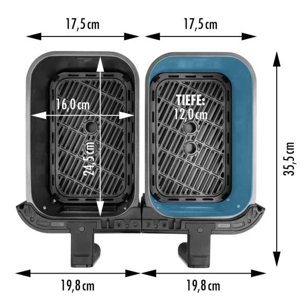 Multi Hot Air Fryer Duo Family 9 L