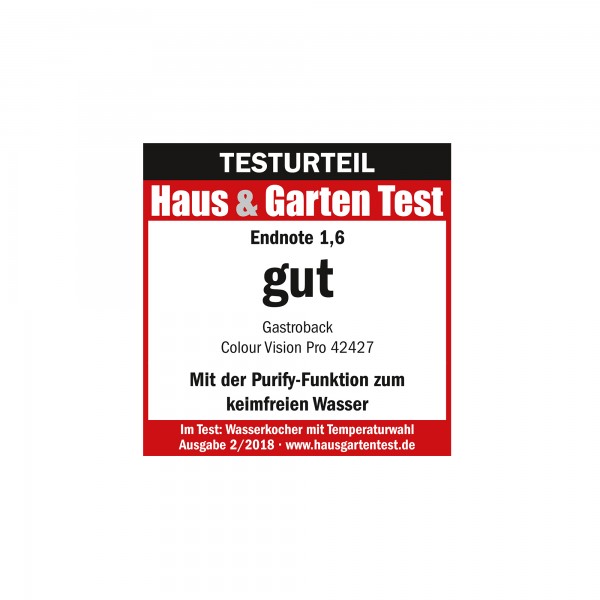 GASTROBACK® Water Kettle - 42427 Water Kettle Colour Vision Pro