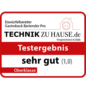 TESTSIEGER Eiswürfelbereiter - GASTROBACK® Eiswürfelbereiter Bartender Pro 41143 - Technik zu Hause 6/2026