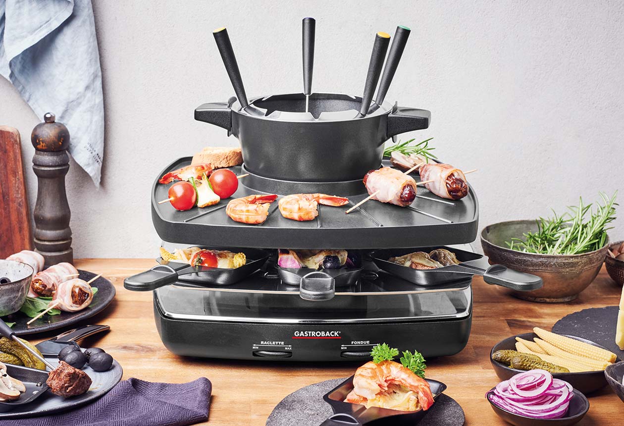 Kalmte frequentie Succesvol Raclette Fondue Set Family and Friends | GASTROBACK®