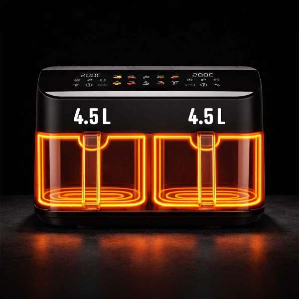 Multi-Heissluftfritteuse Duo Family 9 L