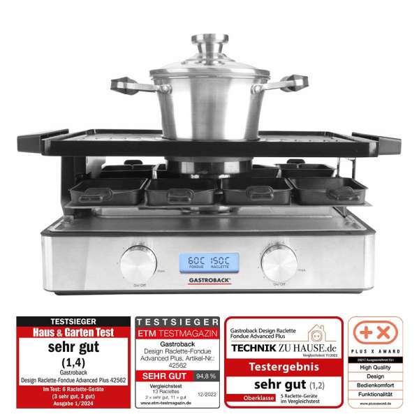 GASTROBACK® Raclette - GASTROBACK® Raclette - Design Raclette Fondue Advanced Plus - 42562