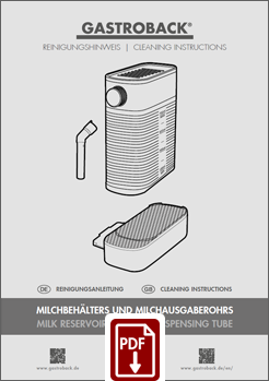 GASTROBACK® Espressomaschine - 42722 - Design Espresso Piccolo Pro M - Reinigungshinweis