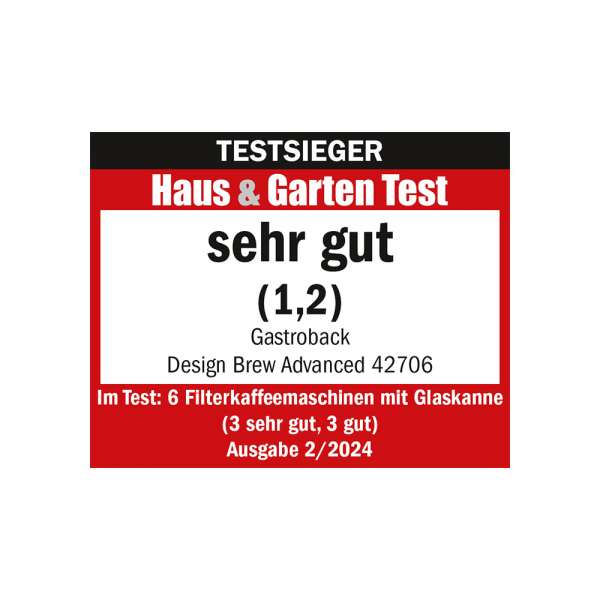 GASTROBACK® Drip coffee machine - 42706 - Design Brew Advanced