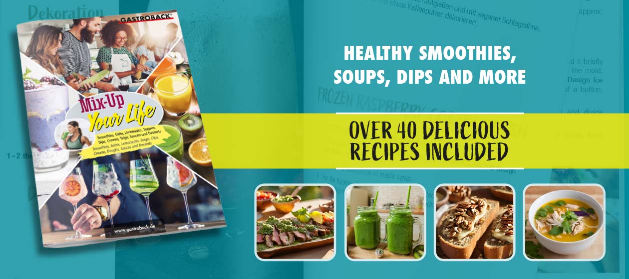 GASTROBACK® Blender - 40987 - Design Multi-Power Blender Mix & Soup 2000 W - Recipe book