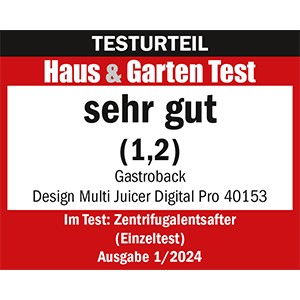 GASTROBACK® Entsafter - 40153 - Design Multi Juicer Digital Pro - Haus & Garten Test 1/2024