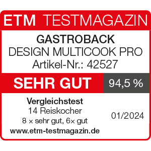 GASTROBACK® Rice and Multicooker - 42527 - Design Multicook Pro - ETM 01/2024