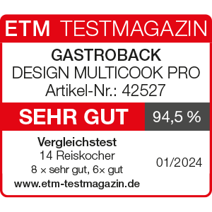 GASTROBACK® Reis und Multikocher - 42527 - Design Multicook Pro - ETM 01/2024