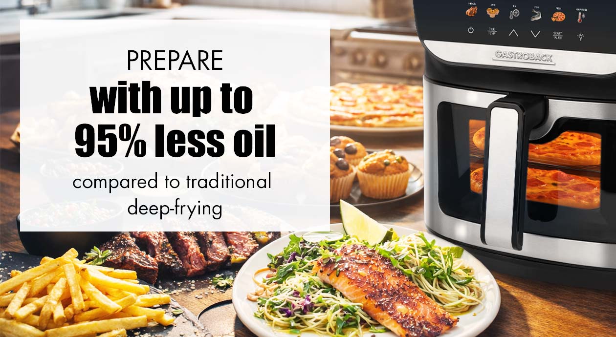 GASTROBACK® Airfryer - 42585 - Multi Hot Airfryer Heat & Crisp Family 8 L