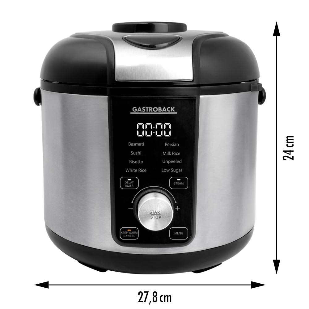 GASTROBACK® Reiskocher - 42519 - Reiskocher RiceControl Low Carb & Steam 3 L GASTROBACK® Reiskocher - 42519 - Reiskocher RiceControl Low Carb & Steam 3 L