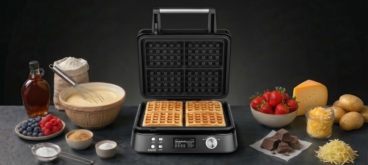 GASTROBACK® Waffle Maker - 42448 - Waffle Maker Advanced Control Pro 4 - BLACK EDITION GASTROBACK® Waffle Maker - 42448 - Waffle Maker Advanced Control Pro 4 - BLACK EDITION