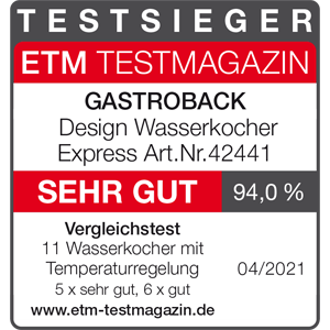 ETM Testmagazin - Testsieger - Auszeichnung ETM Testmagazin - Testsieger - Auszeichnung
