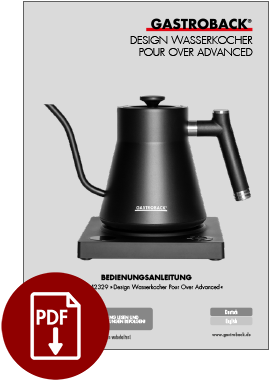 62329 - Design Water Kettle Pour Over Advanced - Instruction manual - german