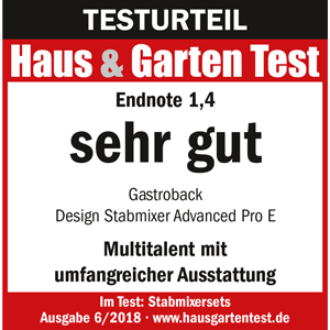 GASTROBACK® Stabmixer - Design Stabmixer Advanced Pro E - 40976 - Haus & Garten Test - Sehr gut