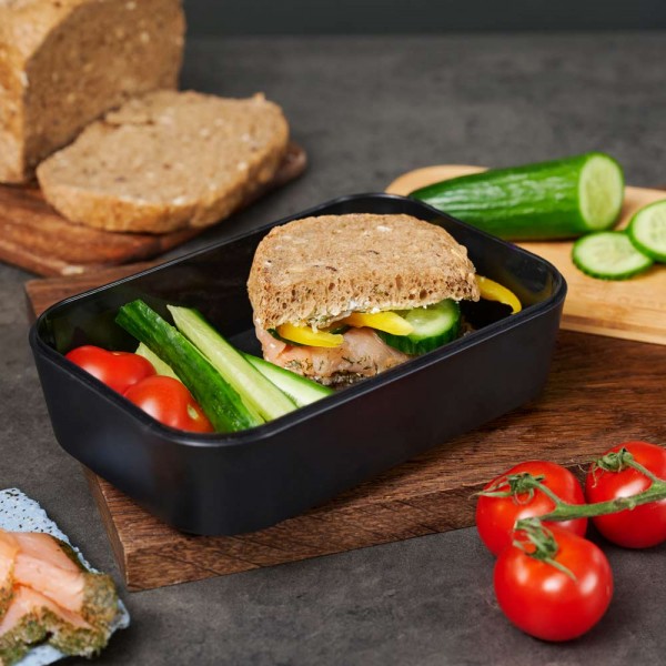 Gastroback Lunchbox schwarz, mit Bambusdeckel