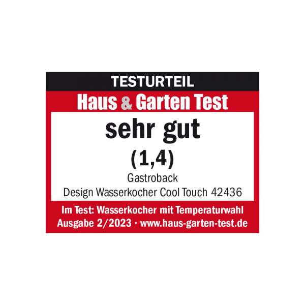GASTROBACK® Wasserkocher - 42436 - Design Wasserkocher Cool Touch