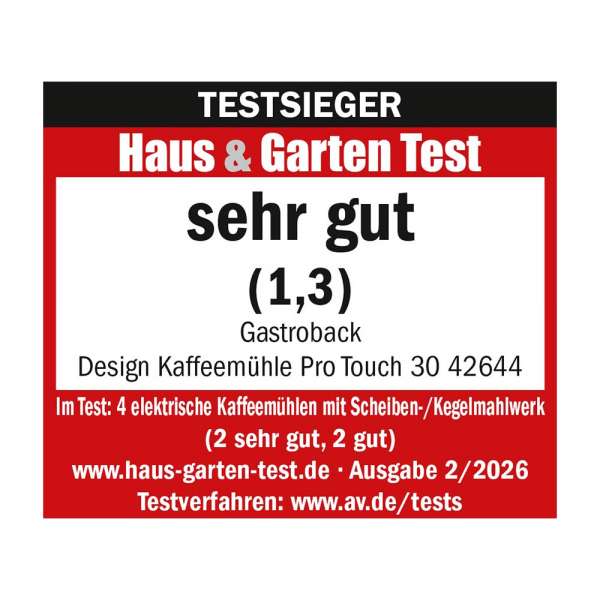 Gastroback coffee grinder Pro Touch 30 – electric with conical grinder