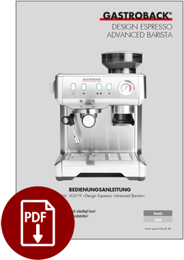 62619 - Design Espresso Advanced Barista - IM