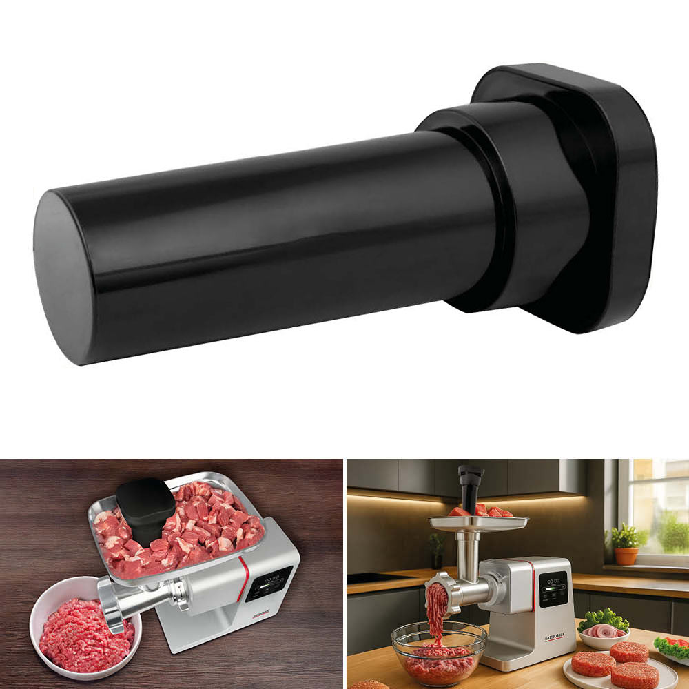 GASTROBACK® Mincer - 41410 - Design Mincer 6-in-1 Power Pro #10 - stopfer Für das einfache und sichere Einfüllen von Fleisch und Zutaten in den Einfüllschacht. Sorgt für gleichmäßigen Nachschub und eine komfortable Handhabung.