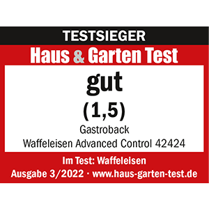 TESTSIEGER Waffeleisen GASTROBACK® Waffeleisen Advanced Control 42424 Haus und Garten Test 2022