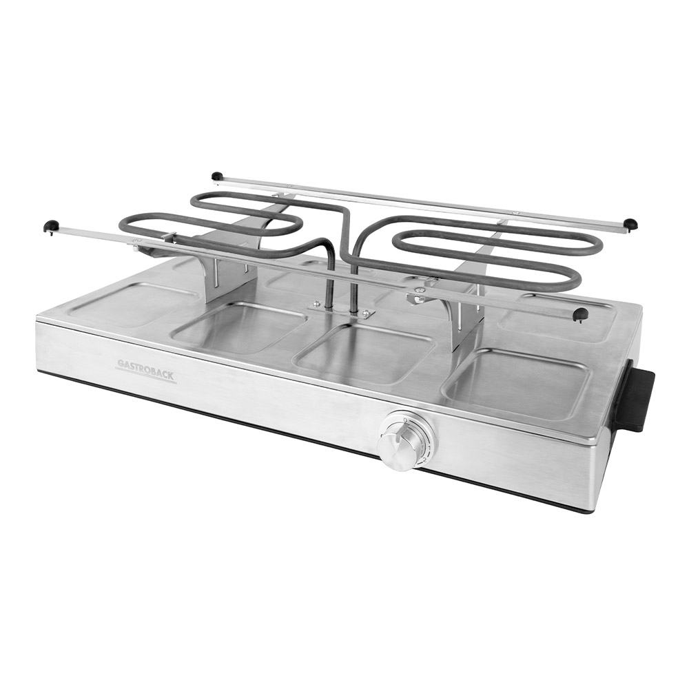 GASTROBACK® Raclette - 42563 - Raclette Grill & Pancake Station - für 8 Personen 2-in-1 Multifunktionsgerät mit XXL-Doppelpfännchen GASTROBACK® Raclette - 42563 - Raclette Grill & Pancake Station - für 8 Personen 2-in-1 Multifunktionsgerät mit XXL-Doppelpfännchen