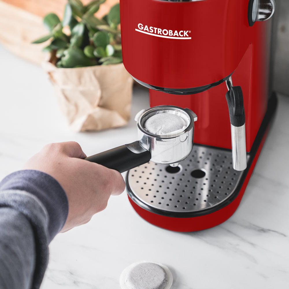 GASTROBACK® Siebträgermaschine - 42719 Design Espresso Piccolo rot