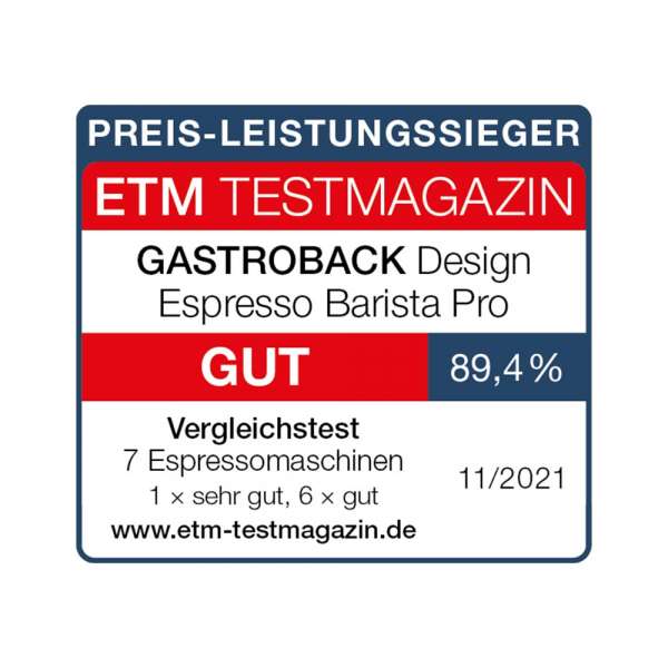 GASTROBACK® Portafilter Machine - 42616 Design Espresso Barista Pro