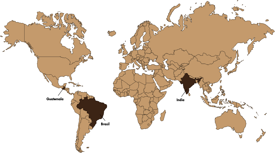 GASTROBACK® Speicherstdtkaffee_Map_Guatemala_Brasil_India