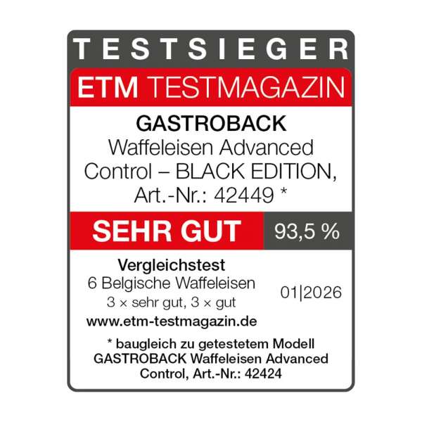 Waffeleisen Advanced Control - BLACK EDITION