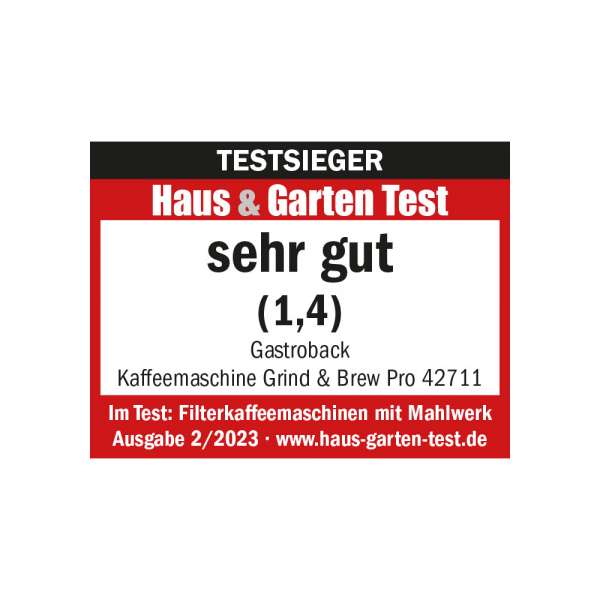 GASTROBACK® Filterkaffeemaschine - 42711 Kaffeemaschine Grind & Brew Pro
